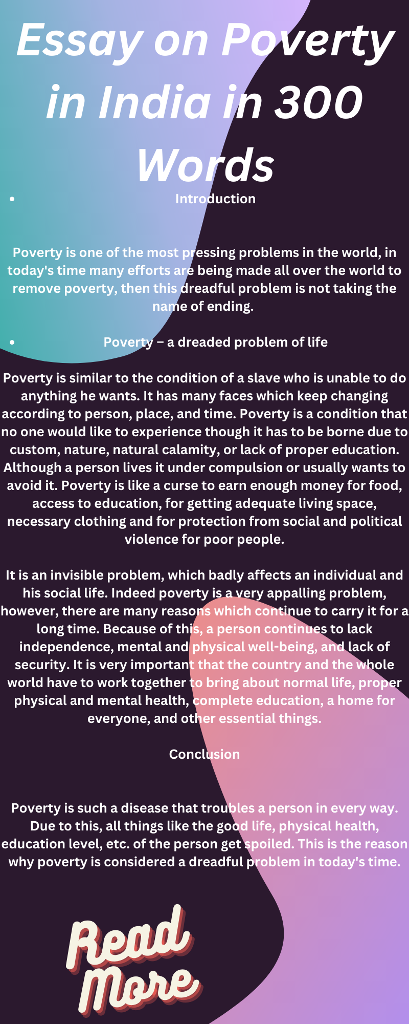 essay on poverty in india in 300 words